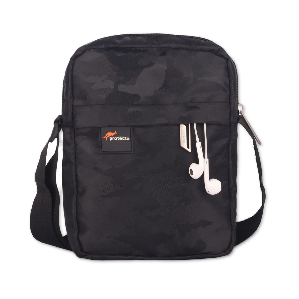 Black| Protecta Camo Unisex Sling Bag-Main
