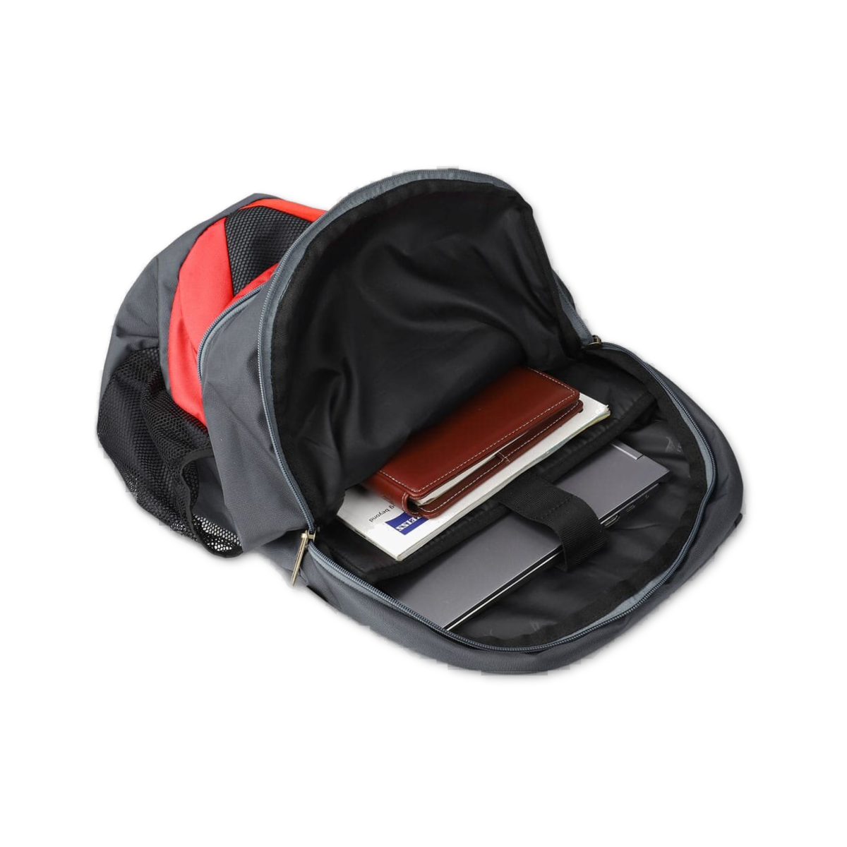 Grey-Red | Protecta Enigma Laptop Backpack-4
