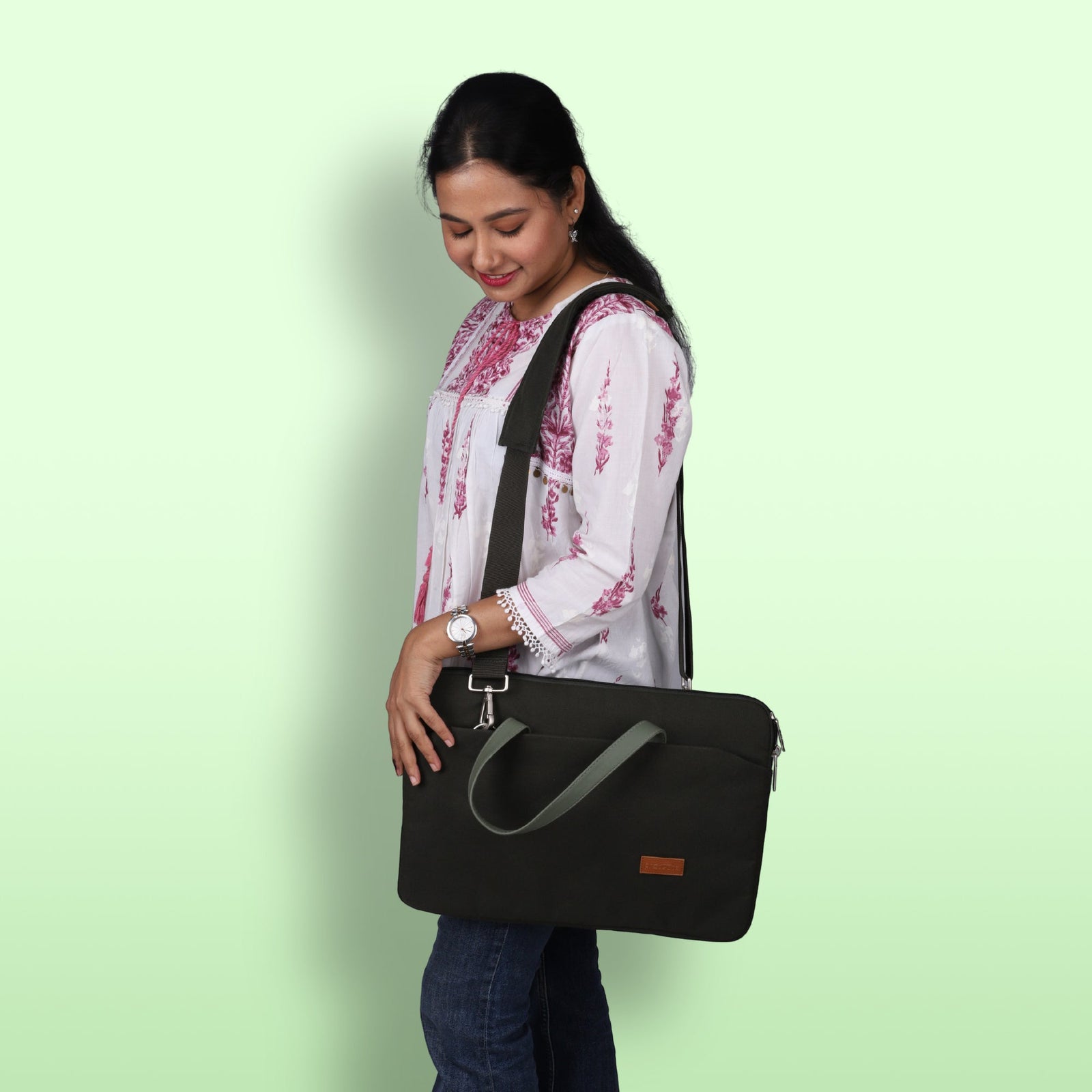 Olive Green | Protecta Grace Laptop Bag - 1