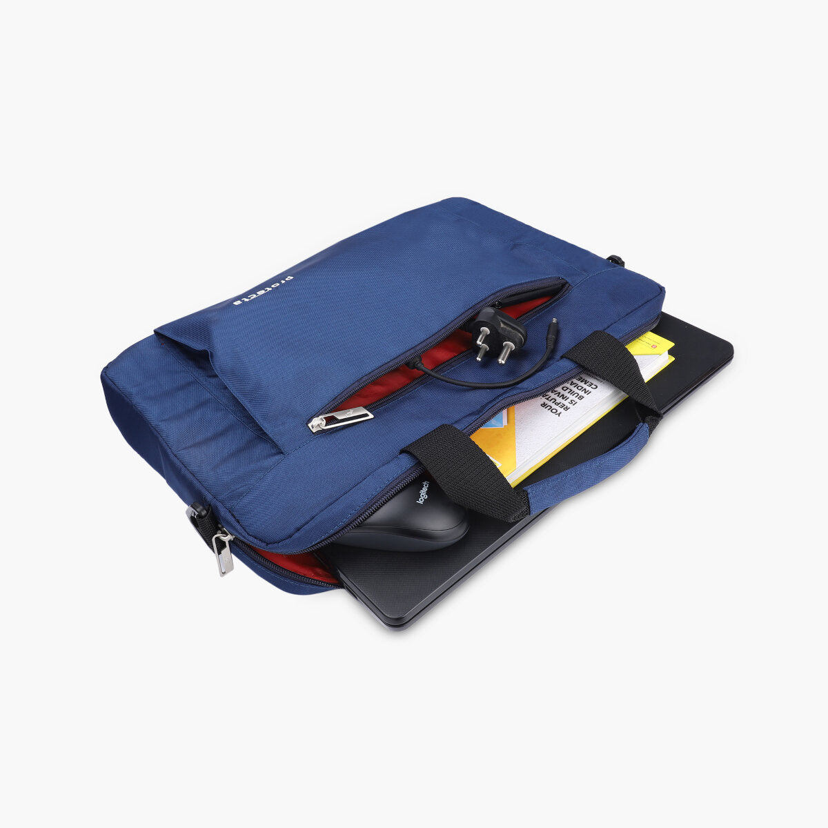 Navy | Protecta Headquarter Lite Slim Office Laptop Bag-1