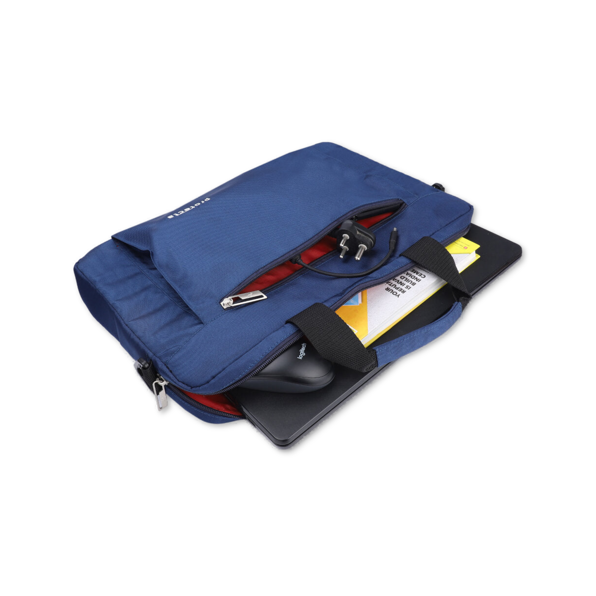 Navy | Protecta Headquarter Lite Slim Office Laptop Bag-1