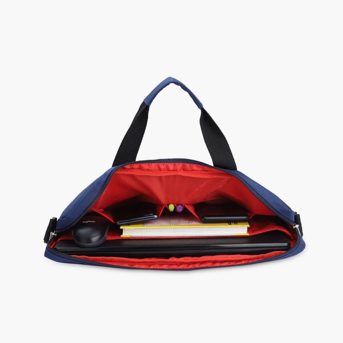Navy-Red | Protecta Headquarter Lite Slim Office Laptop Bag-7