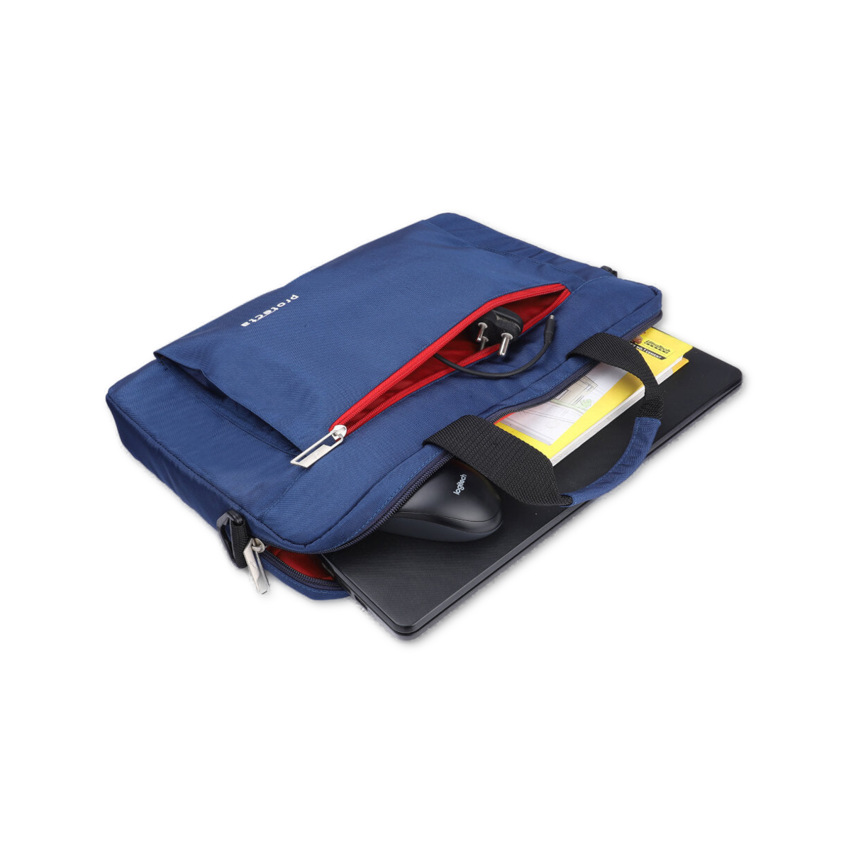 Navy-Red | Protecta Headquarter Lite Slim Office Laptop Bag-1