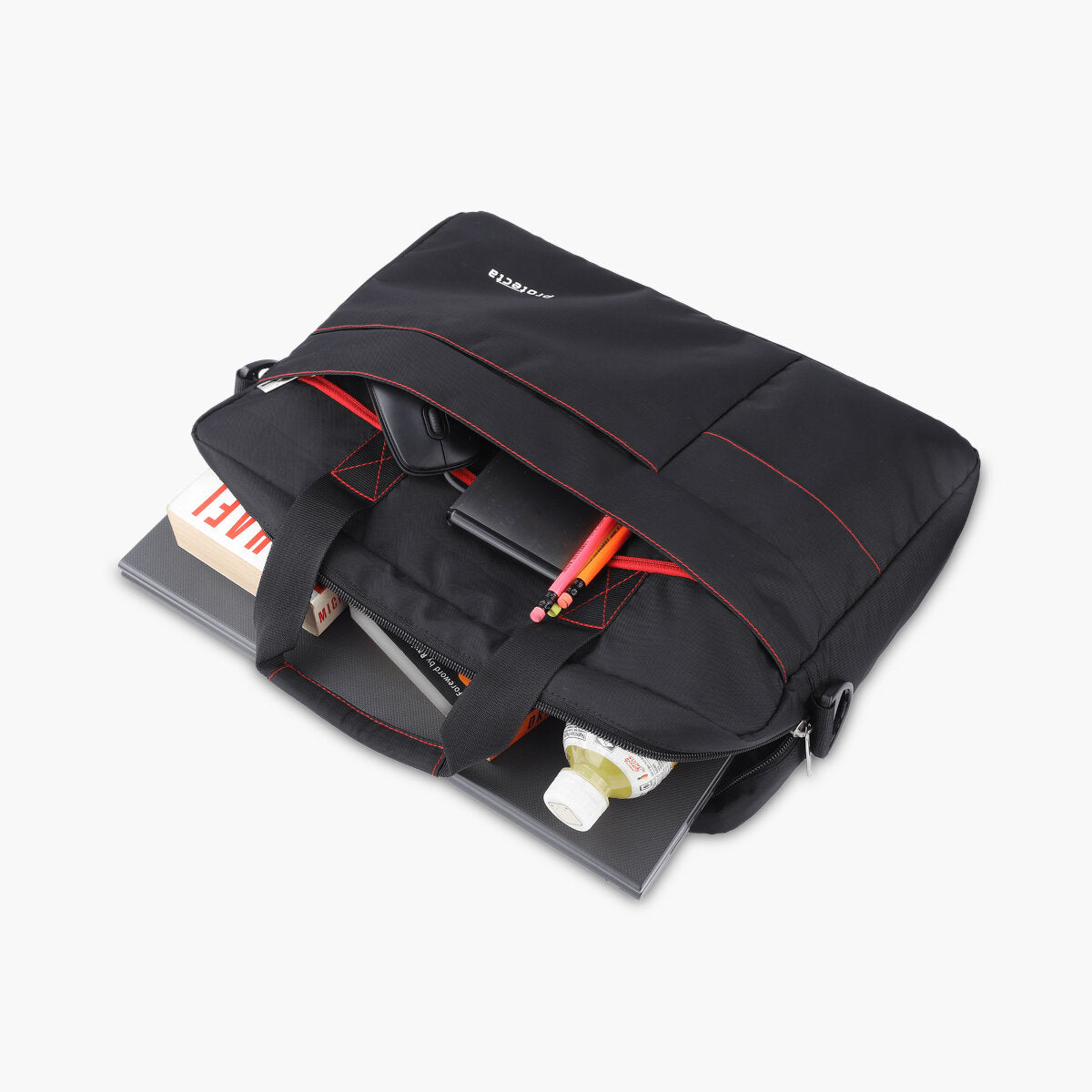 Black-Red | Protecta Pace Laptop Office Bag-1