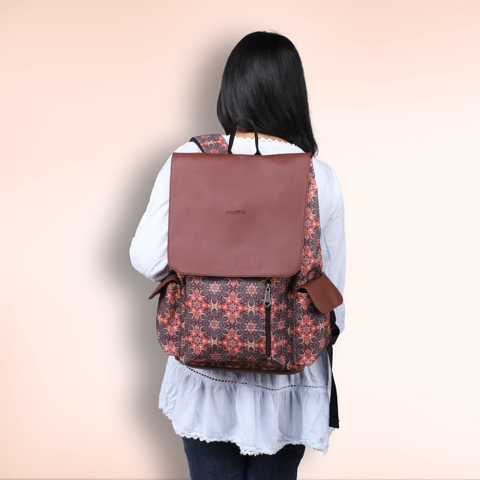 Vintage Print | Protecta Prisma Laptop Backpack - Main