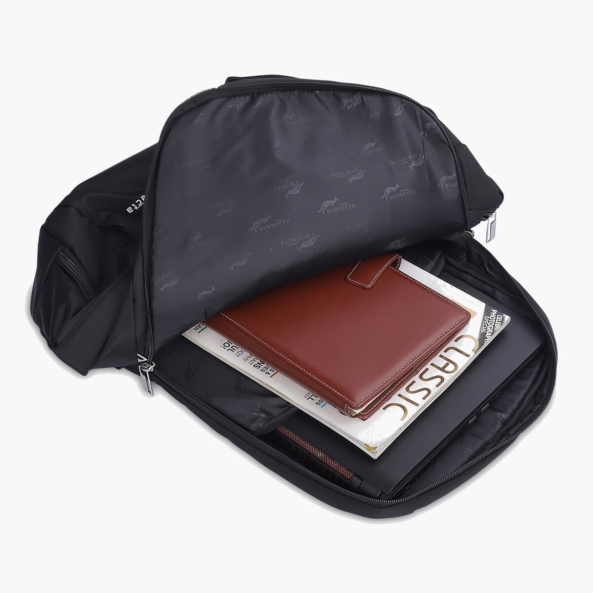 Black | Protecta Proposed Merger Convertible Office Trave Laptop Backpack-4