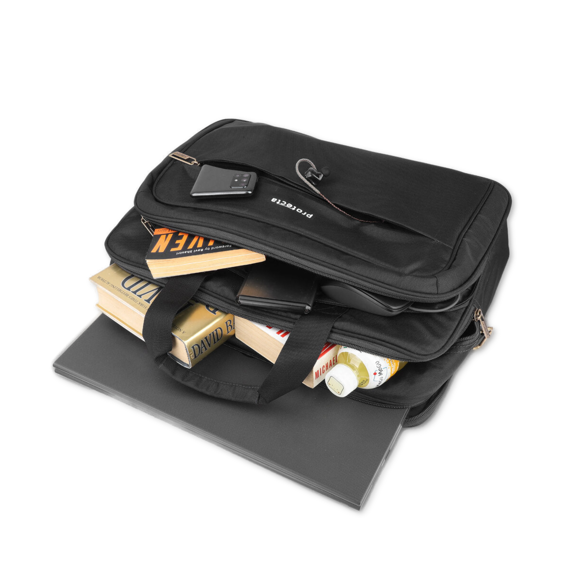Black-Blue, Protecta Staunch Ally Travel & Offfice Laptop Bag-1