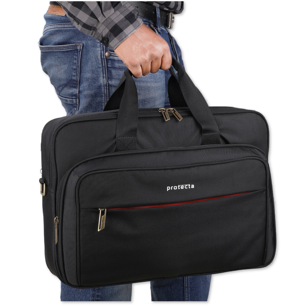 Black-Red, Protecta Staunch Ally Travel & Offfice Laptop Bag-8