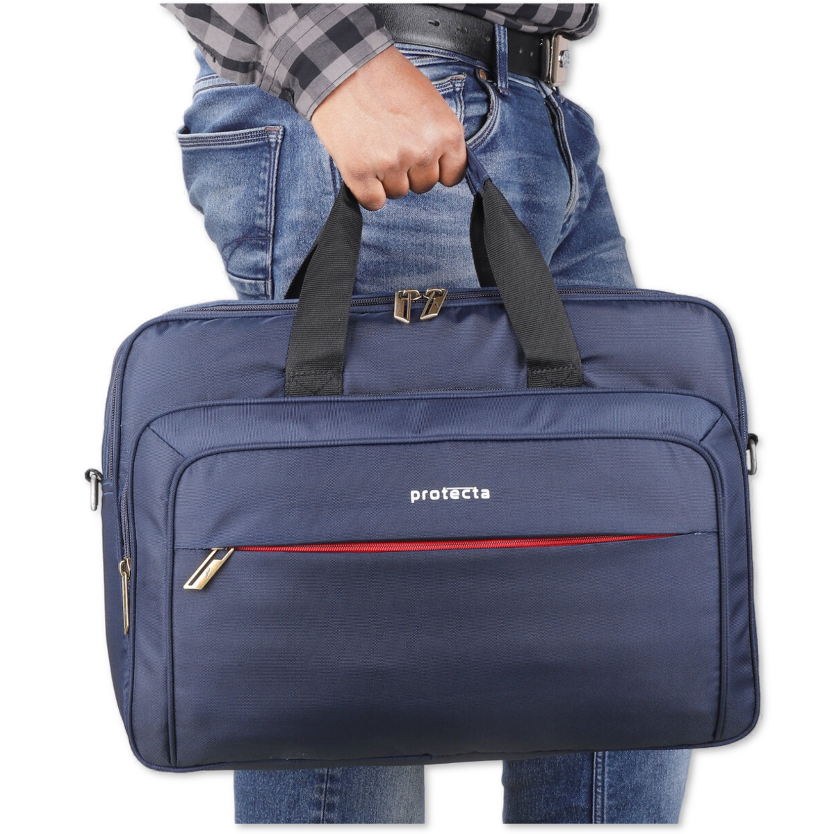 Navy-Red, Protecta Staunch Ally Travel & Offfice Laptop Bag-8