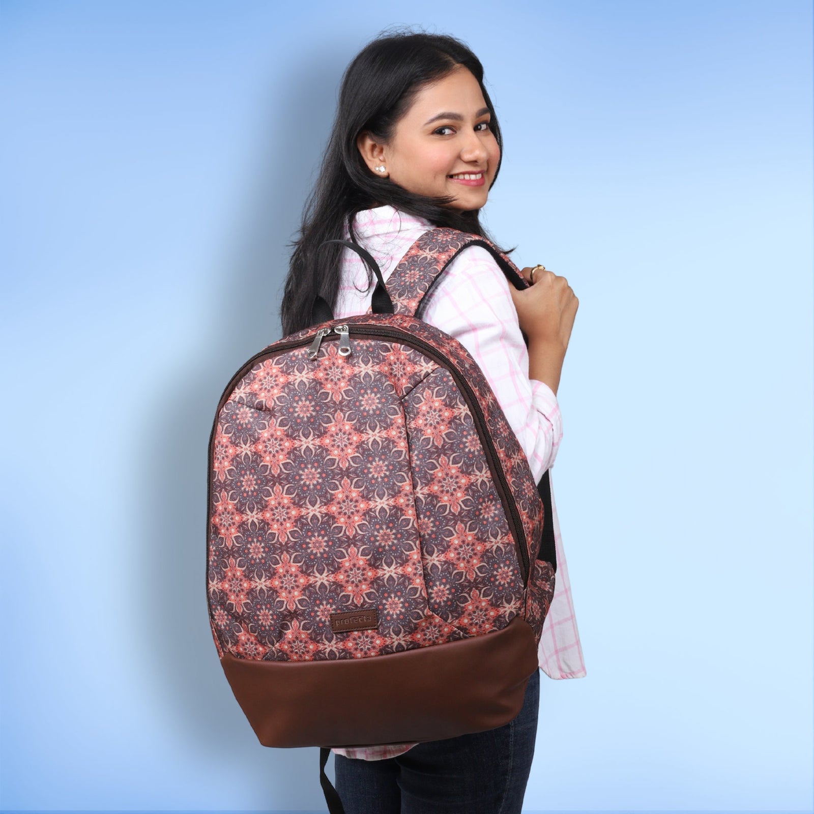 Ethnic Print | Protecta Stride Laptop Backpack - 1