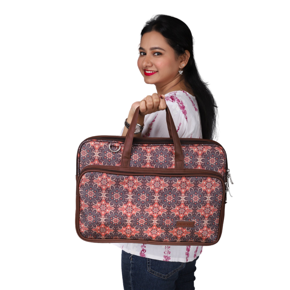 Vintage Print | Protecta Stride Laptop Bag - 1