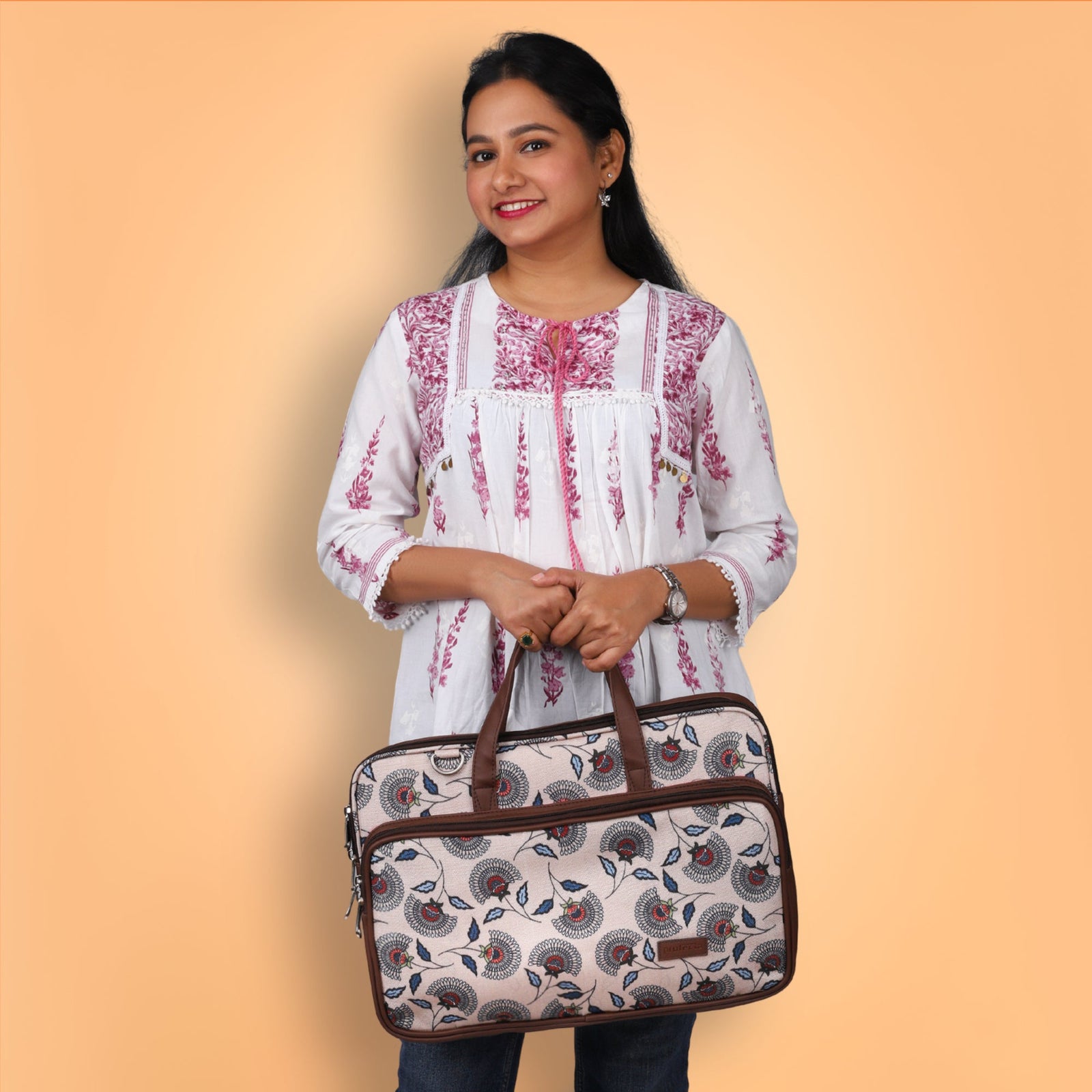 Floral Print | Protecta Stride Laptop Bag - 1