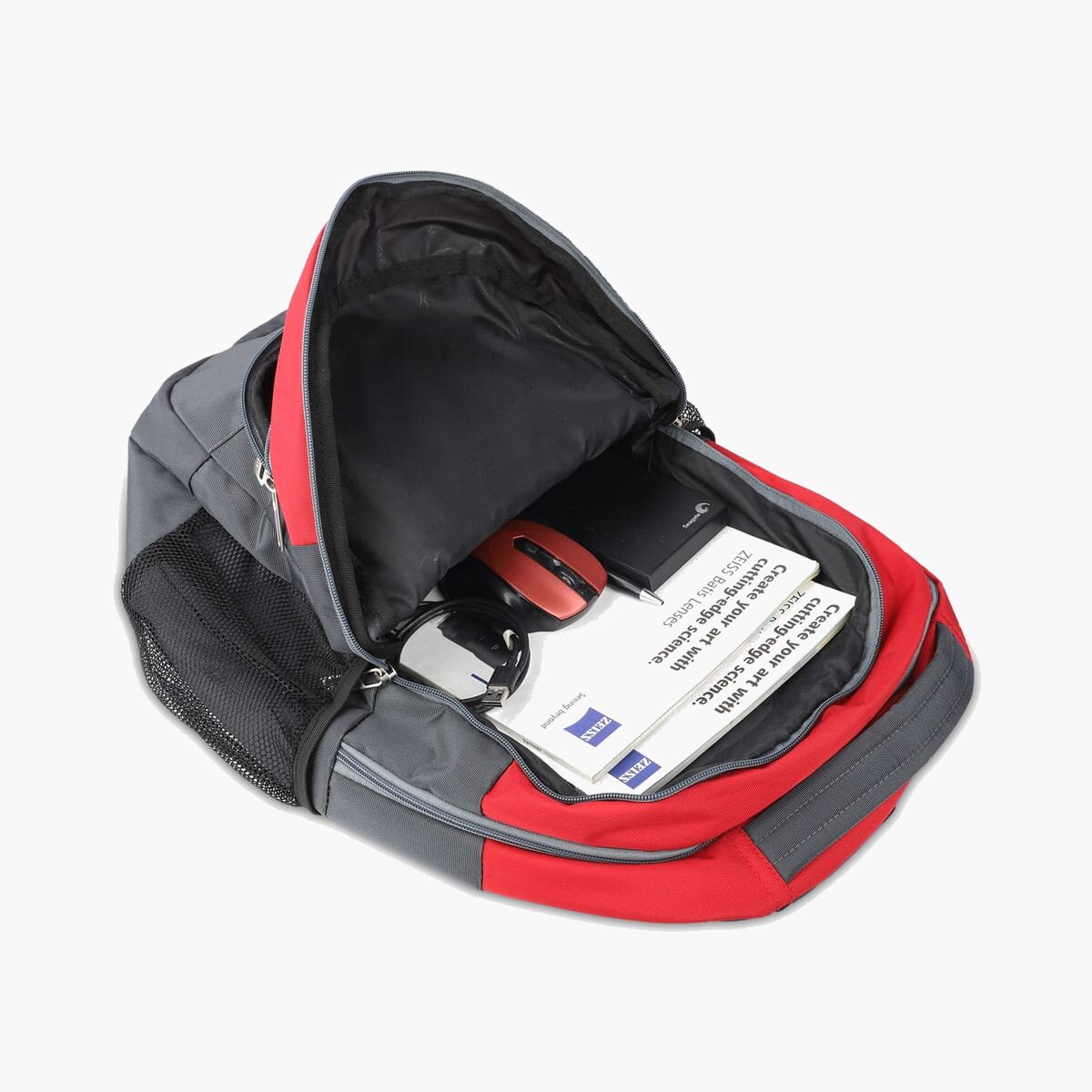 Grey-Red | Protecta Twister Laptop Backpack-4