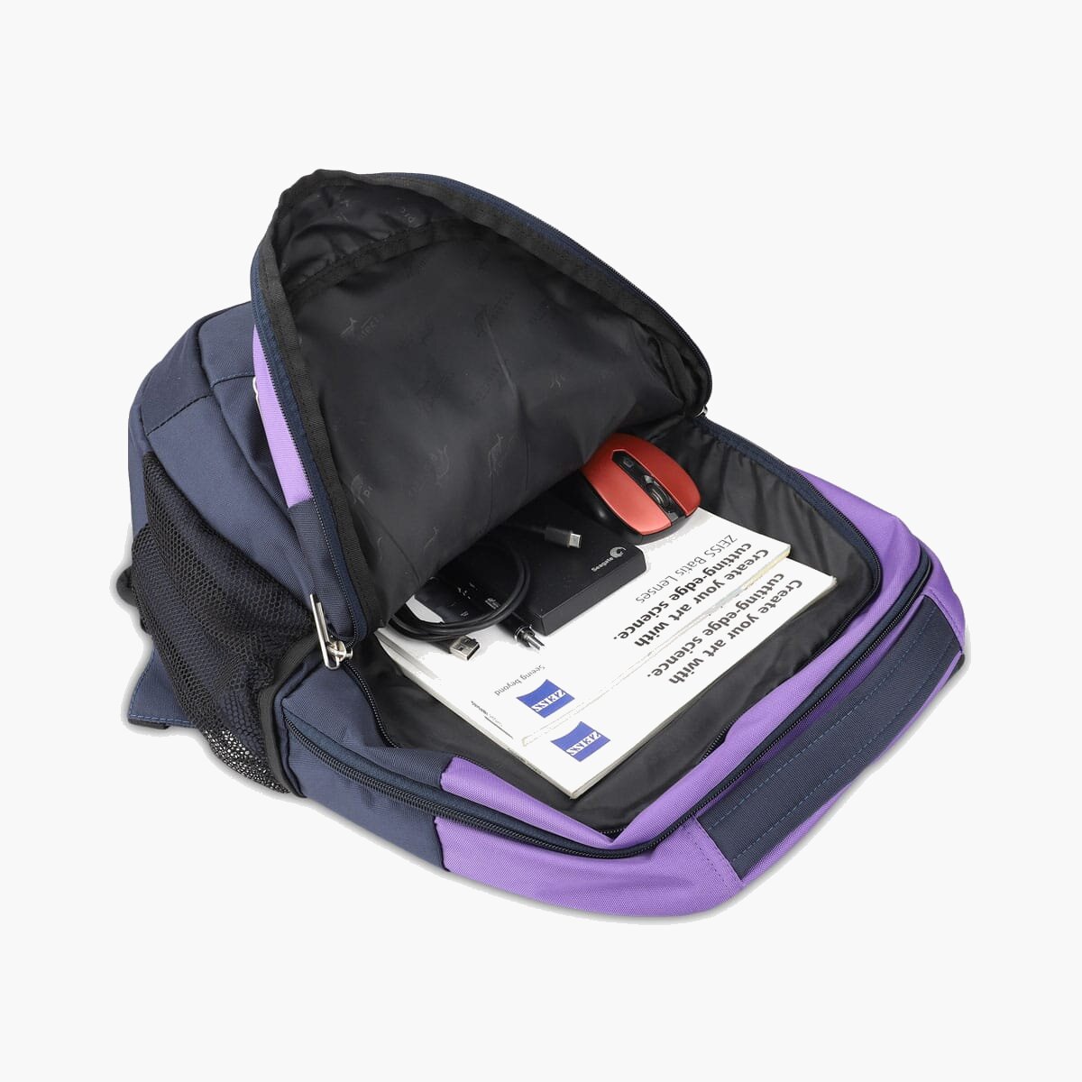 Navy-Violet| Protecta Twister Laptop Backpack-4