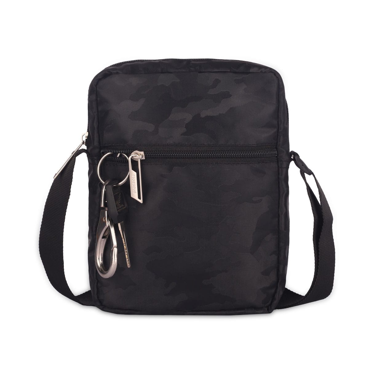 Black| Protecta Camo Unisex Sling Bag-Main