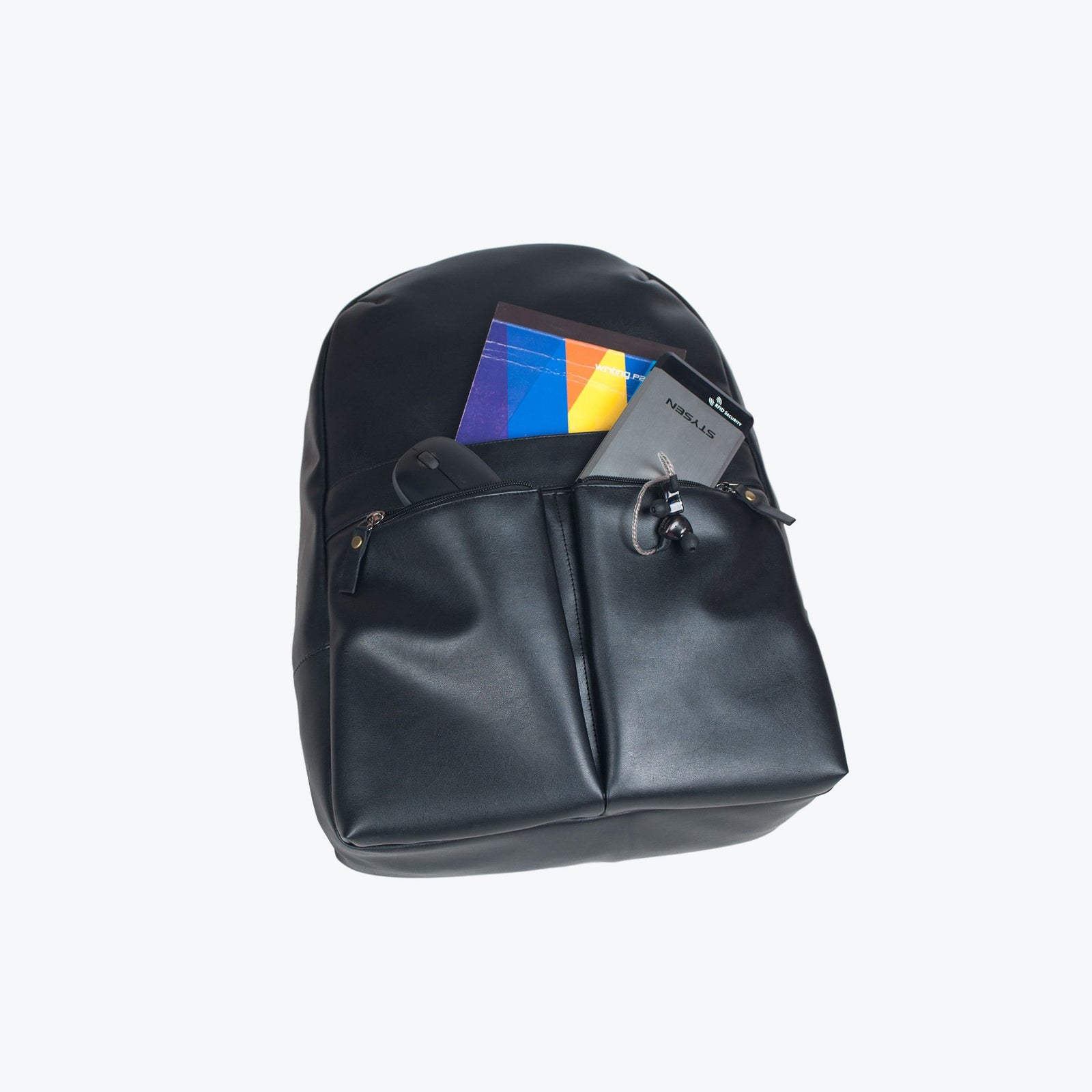 Black | Protecta Ultra Chic Vegan Leather Laptop Backpack-4