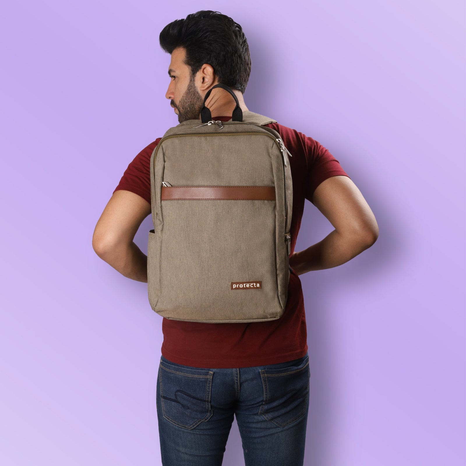 Brown | Protecta Delight Laptop Backpack - 1