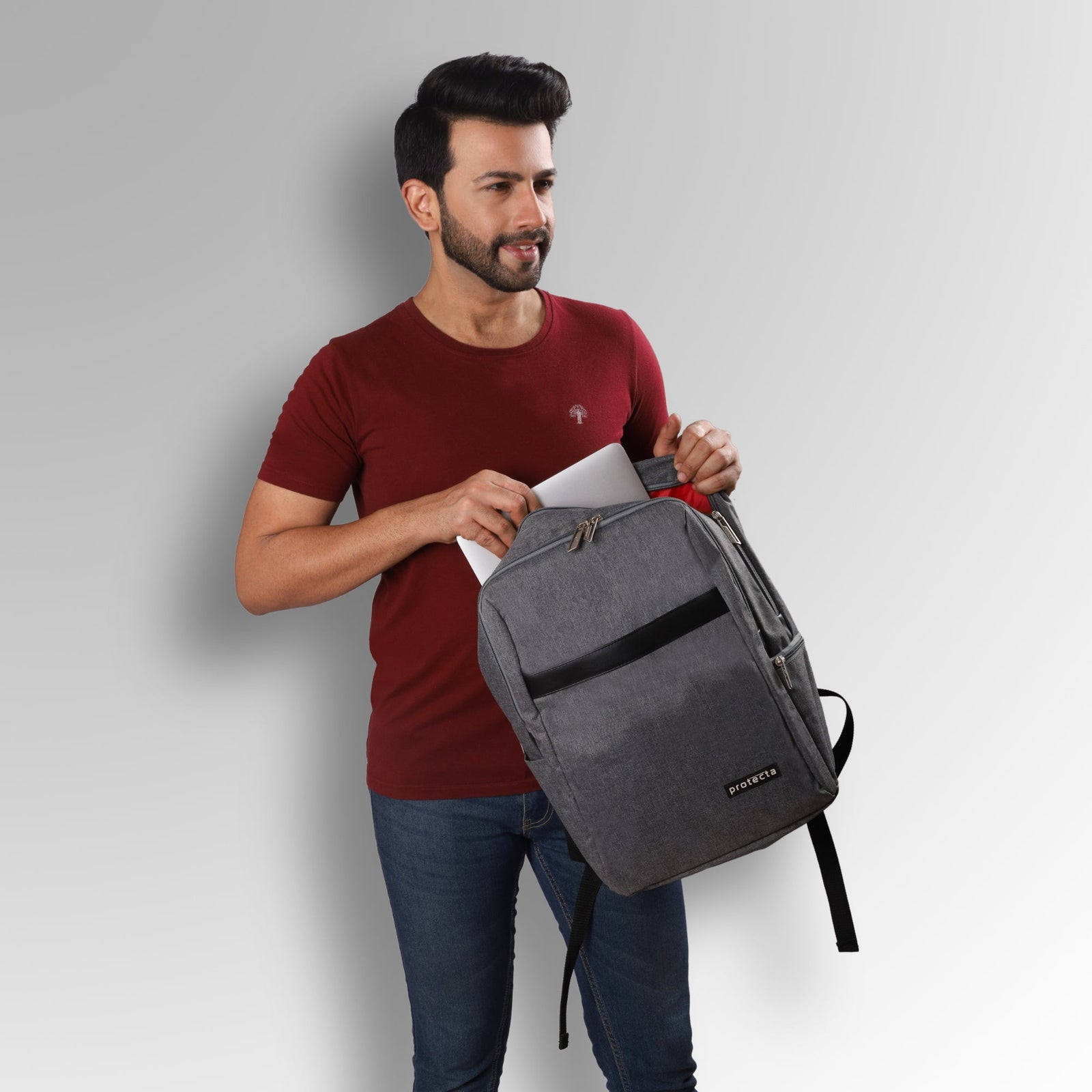 Grey | Protecta Delight Laptop Backpack - 7