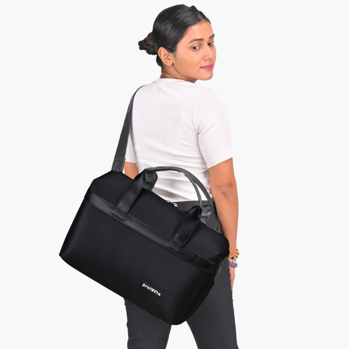 Black | Protecta Early Lead Anti-Theft Office Laptop Bag - 3