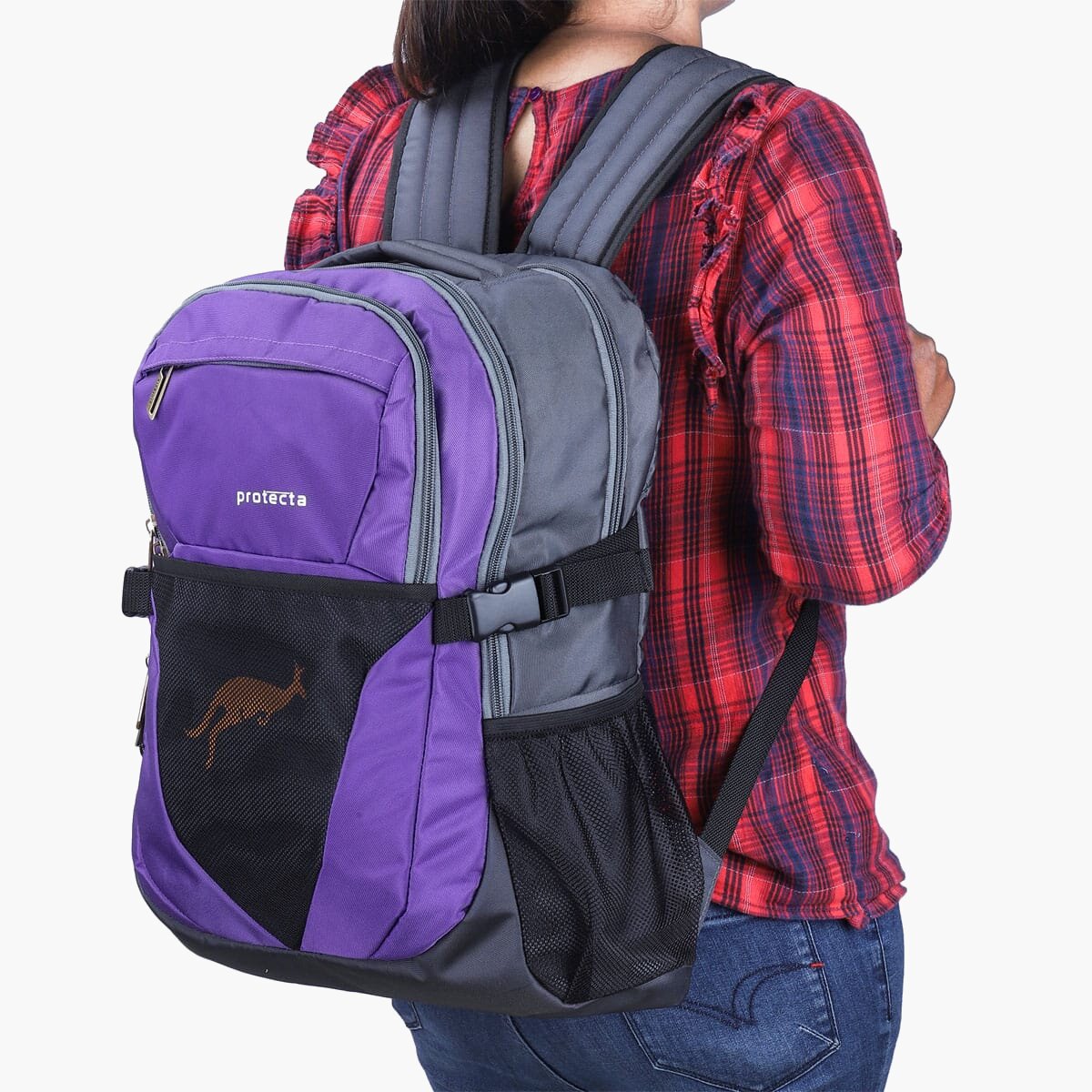 Grey-Violet | Protecta Enigma Laptop Backpack-6