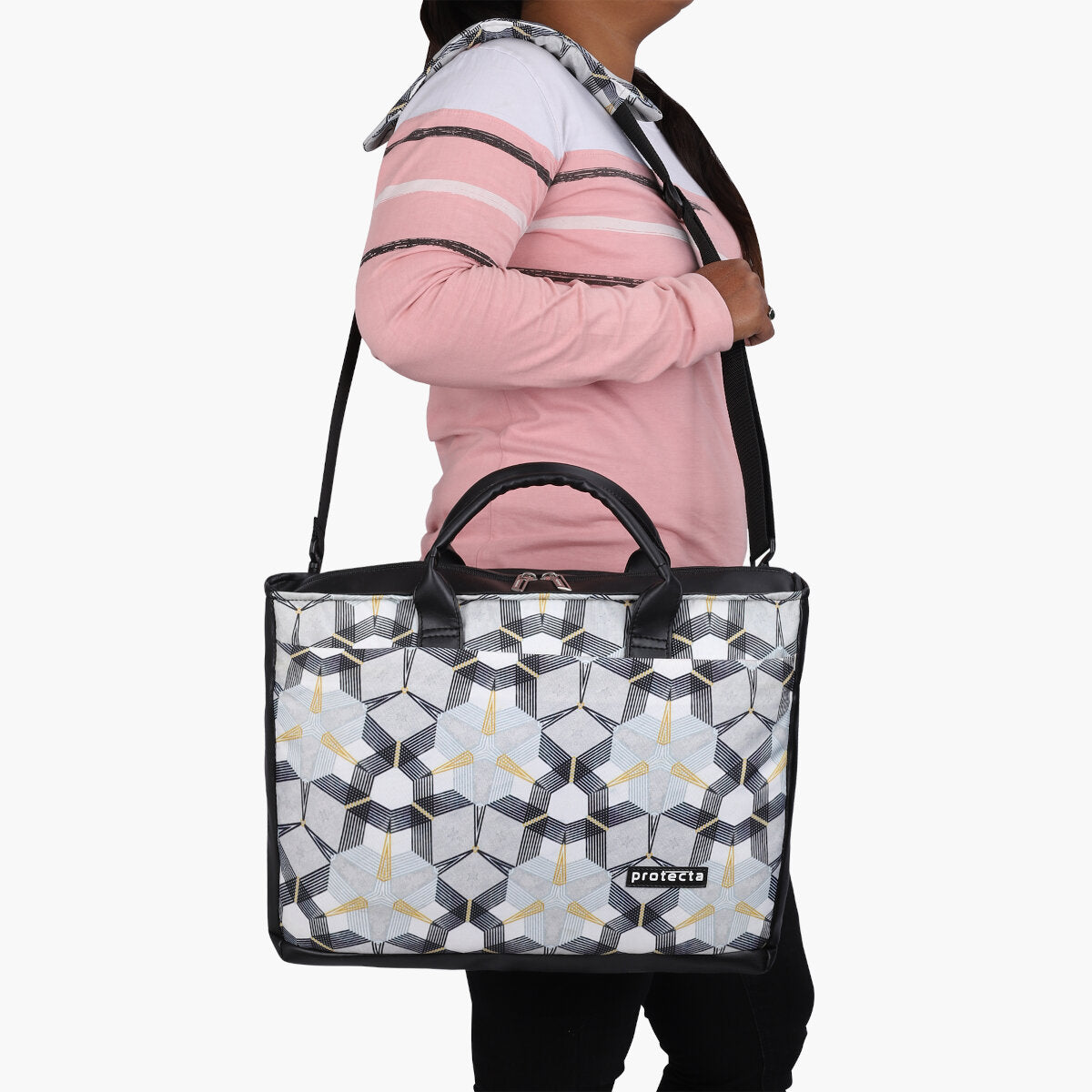 Compass Print | Protecta Evenly Poised Office Laptop Bag for Women - 7
