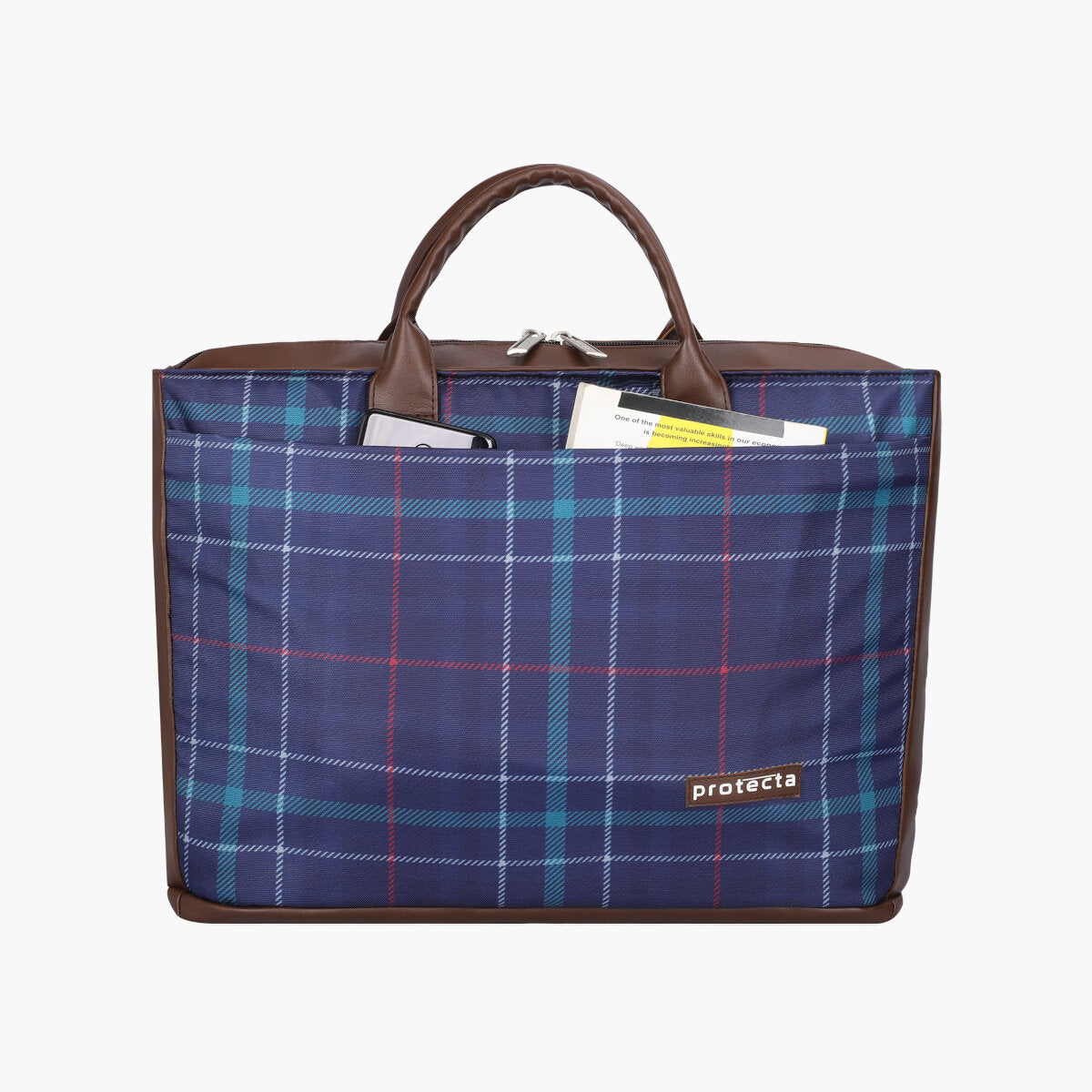 Plaid Print | Protecta Evenly Poised Office Laptop Bag for Women - 5