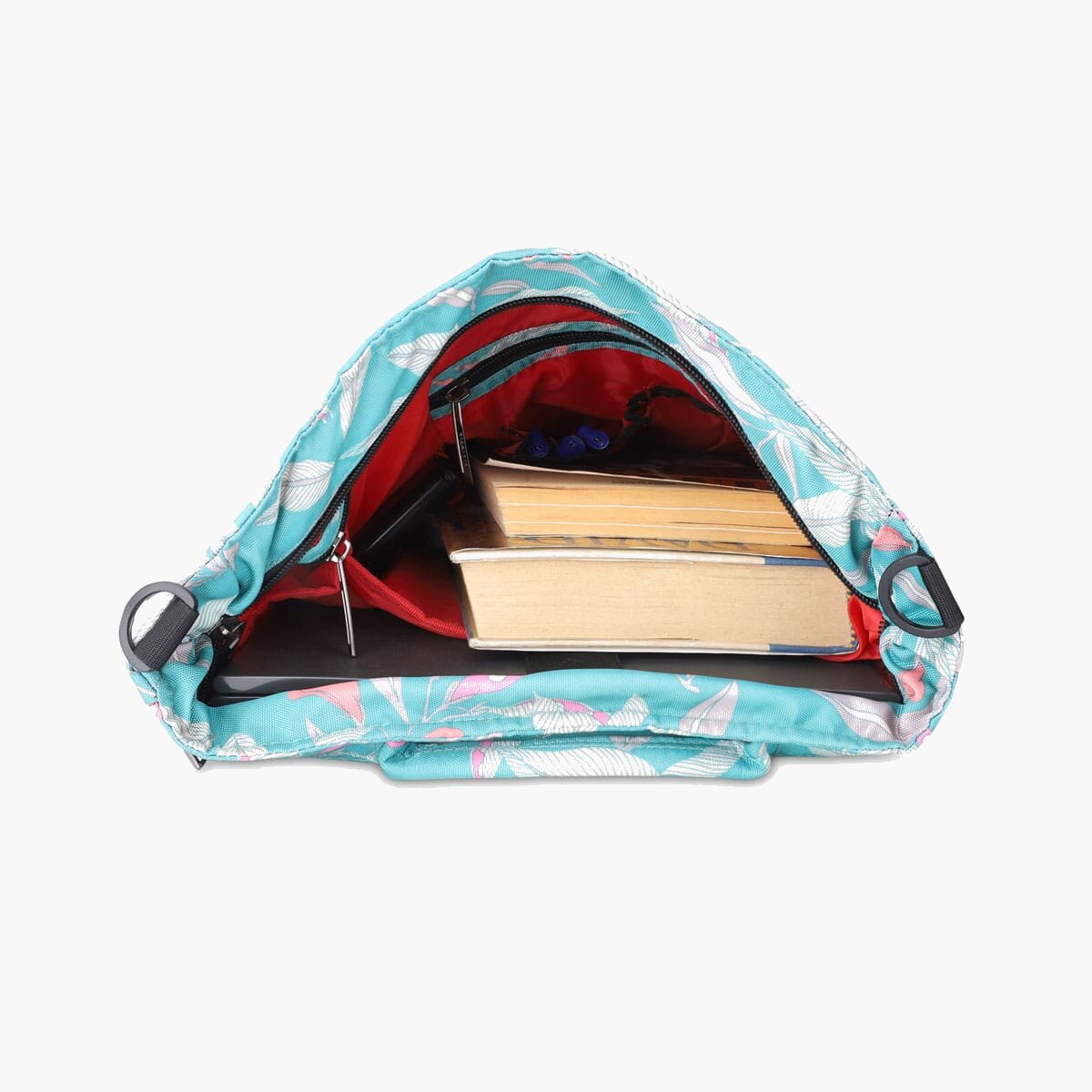 Green Leafy | Protecta Flair Convertible Laptop Backpack Tote-4