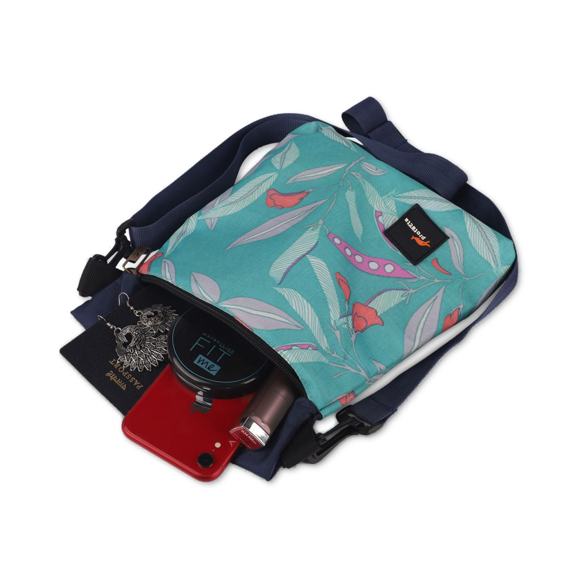 Green Leafy | Protecta Fluid Casual Sling Bag for Women-4