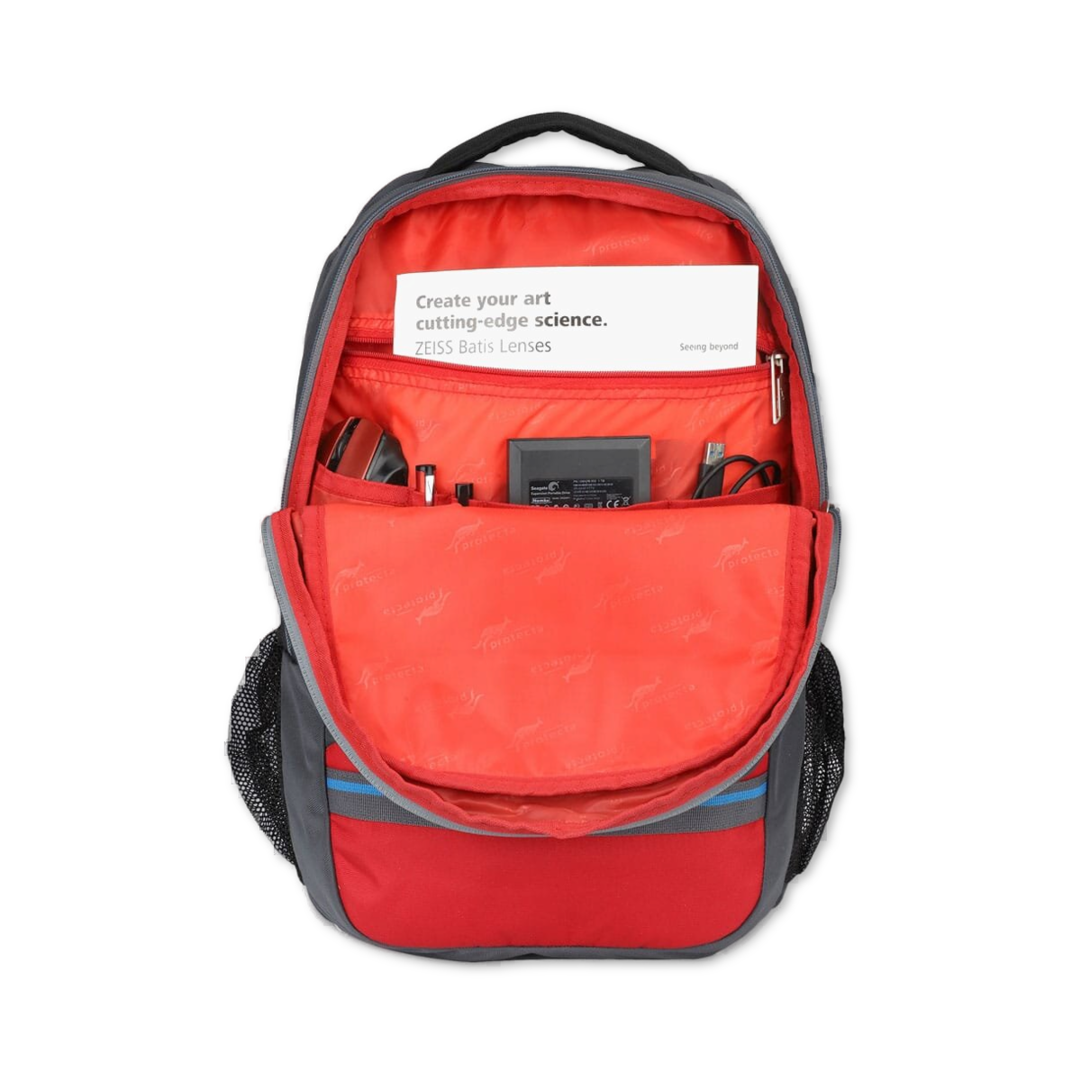 Grey-Red | Protecta Harmony Laptop Backpack-4