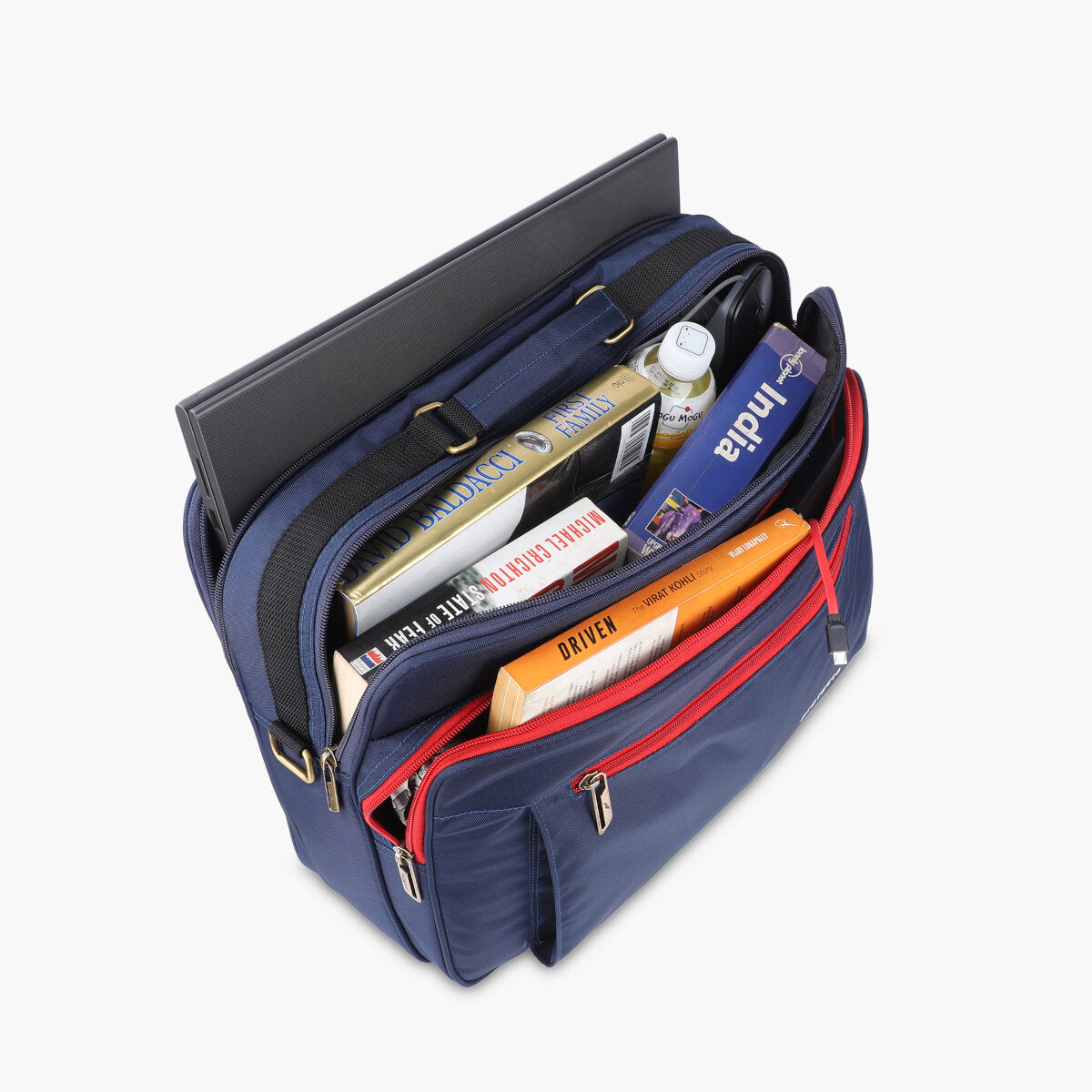 Navy-Red, Headquarter Travel & Office Bag-1