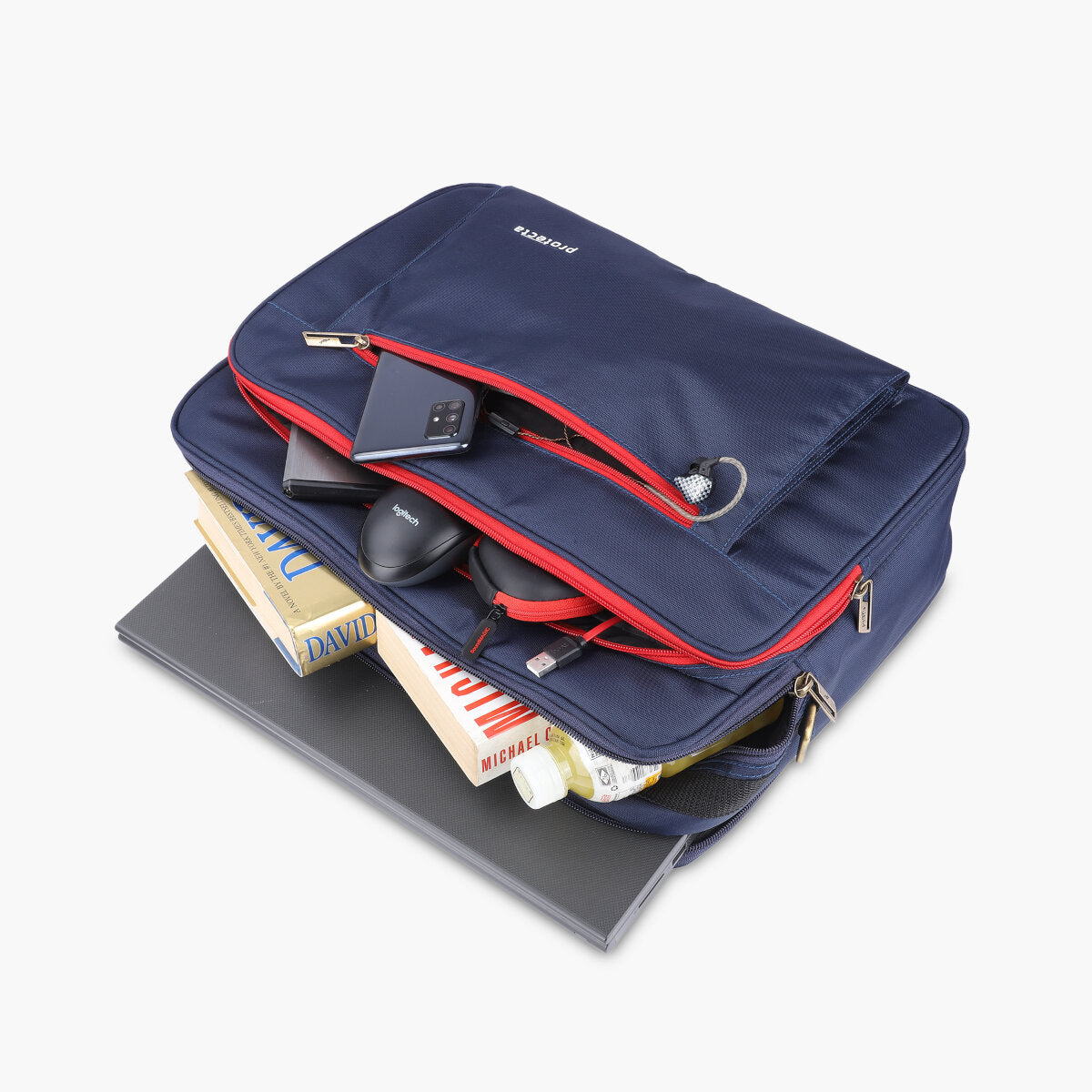 Navy-Red, Headquarter Travel & Office Bag-5