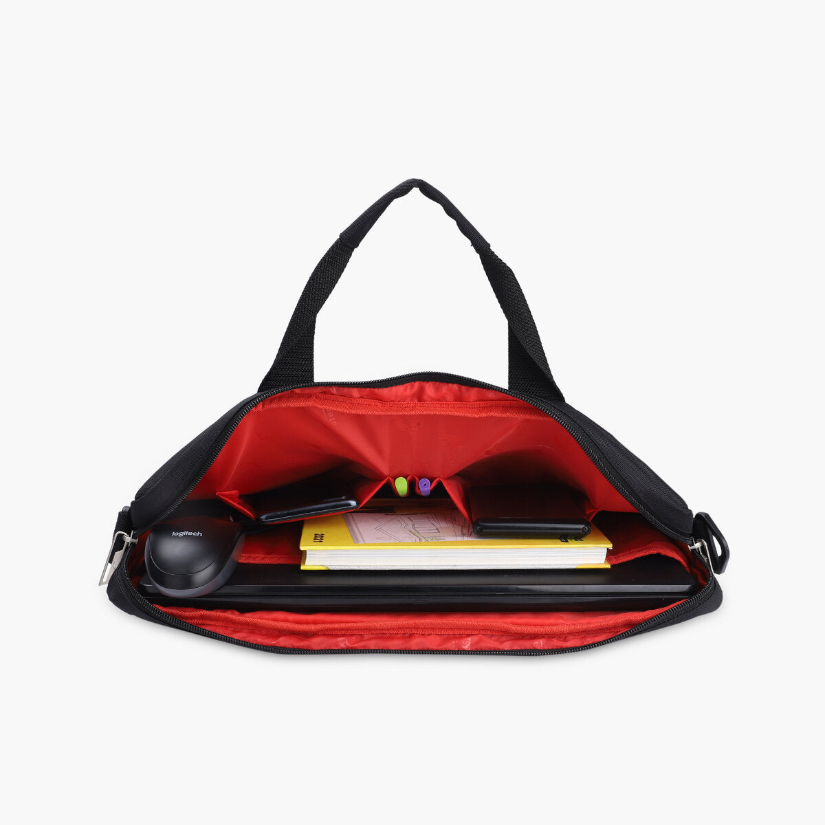 Black | Protecta Headquarter Lite Slim Office Laptop Bag-6