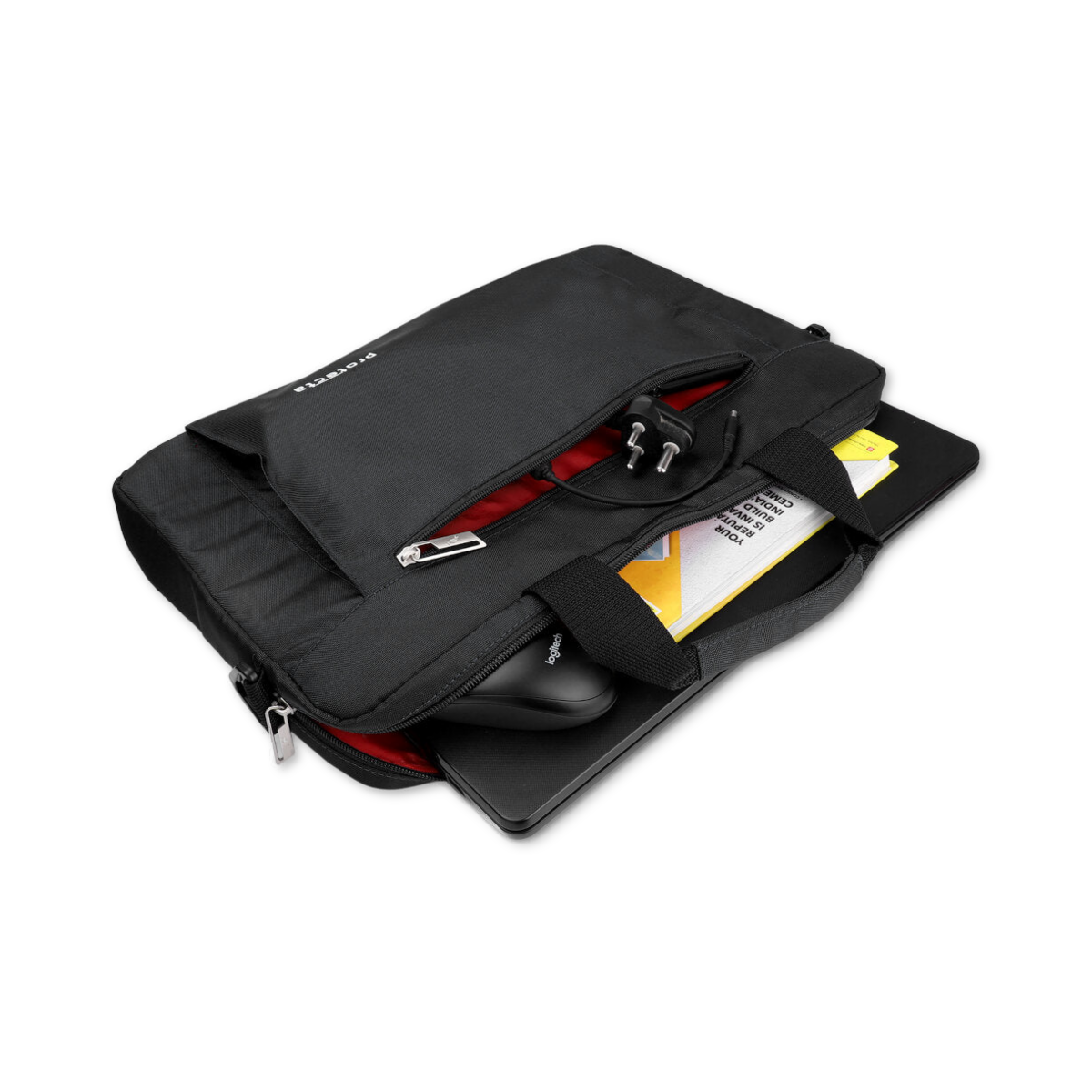 Black | Protecta Headquarter Lite Slim Office Laptop Bag-1