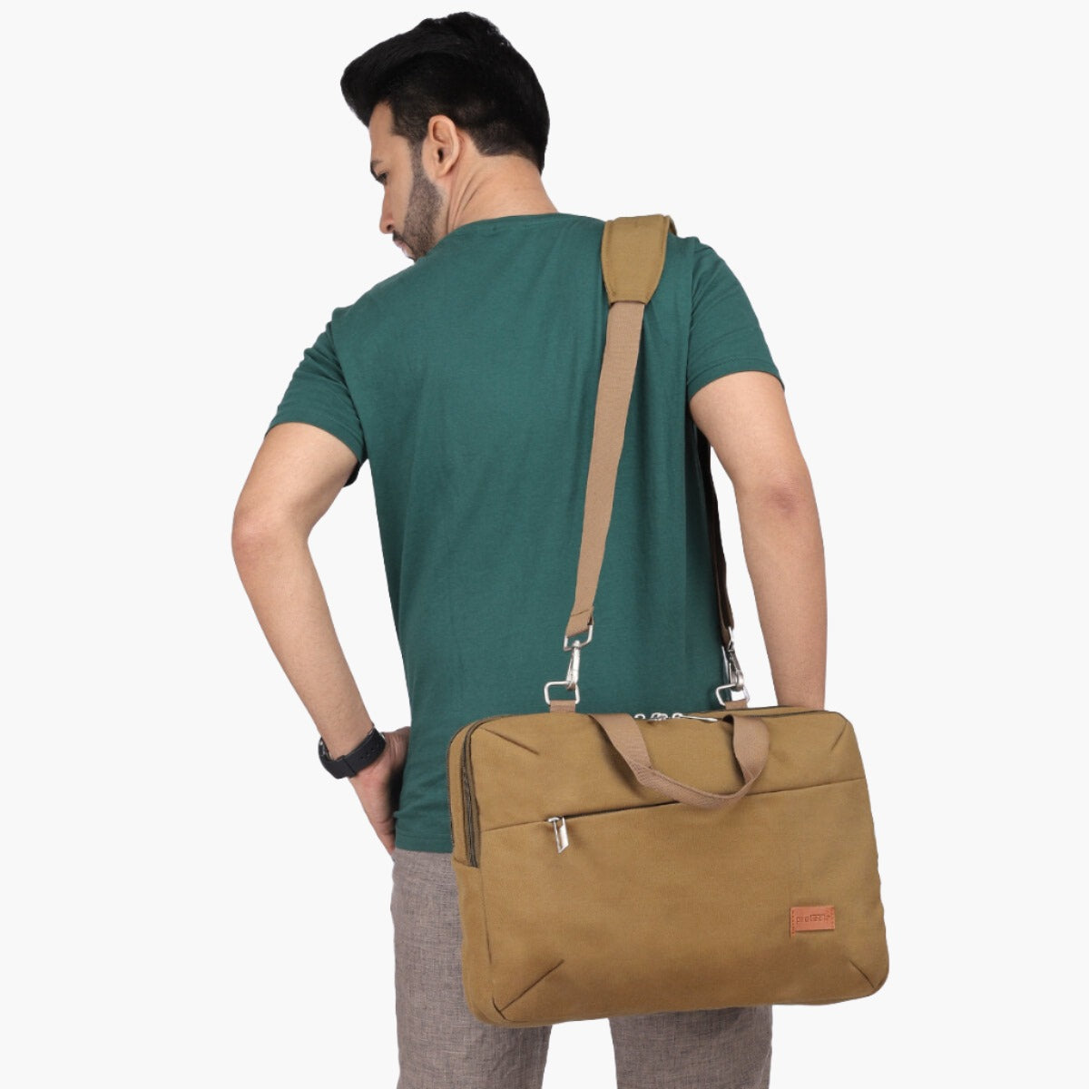 Khaki | Protecta High Pedestal Office Laptop Bag - 3