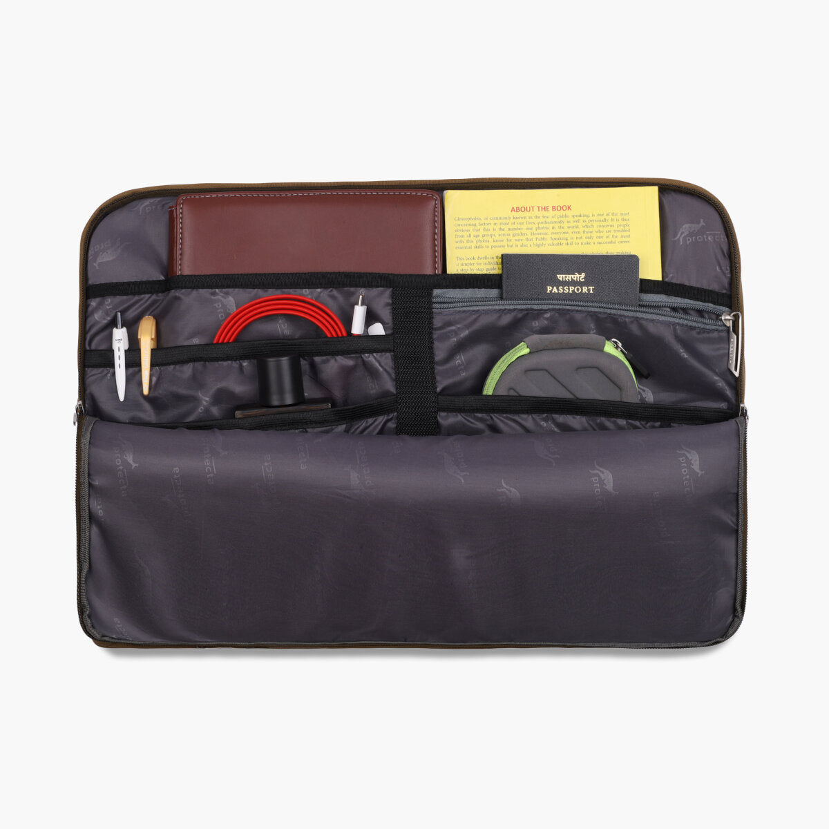 Khaki | Protecta High Pedestal Office Laptop Bag - 4