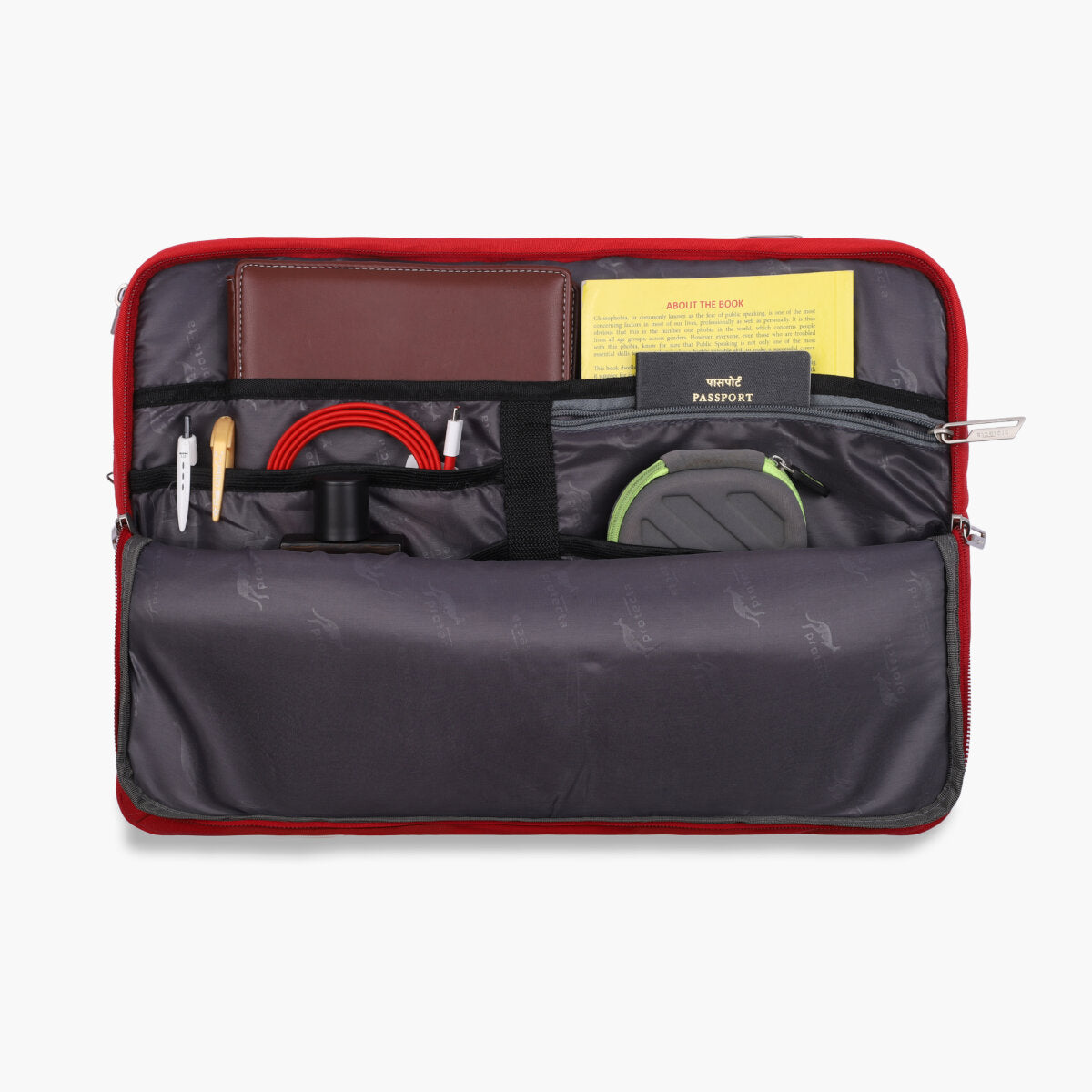 Red | Protecta High Pedestal Office Laptop Bag - 4