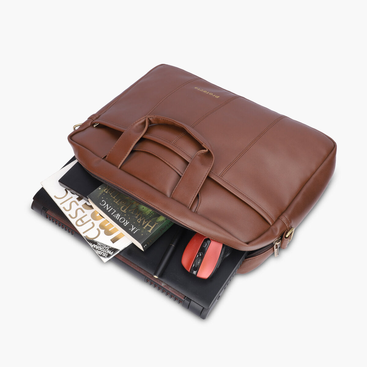 Brown | Protecta Higher Ground Premium Office Laptop Bag-2