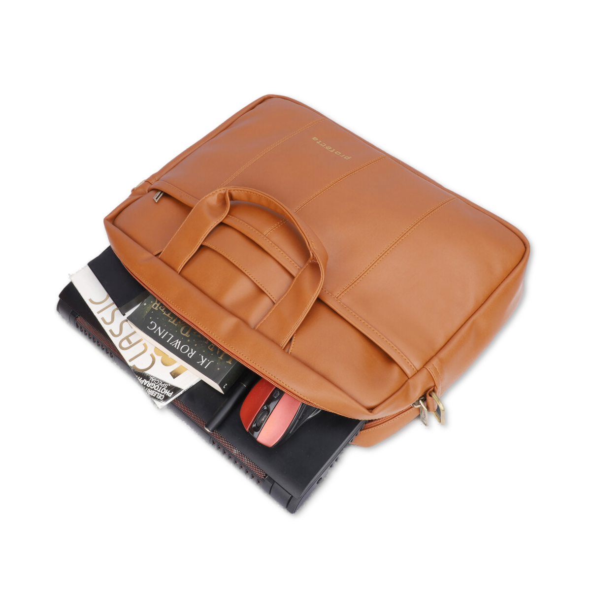 Tan | Protecta Higher Ground Premium Office Laptop Bag-1