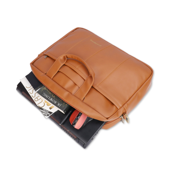 Tan | Protecta Higher Ground Premium Office Laptop Bag-1