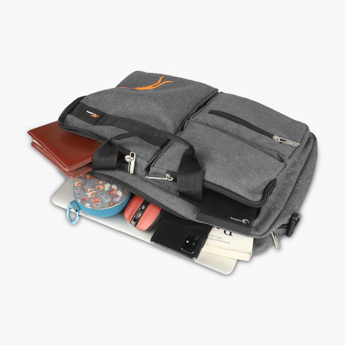 Stone Grey, Protecta Leap Laptop Office Bag-1
