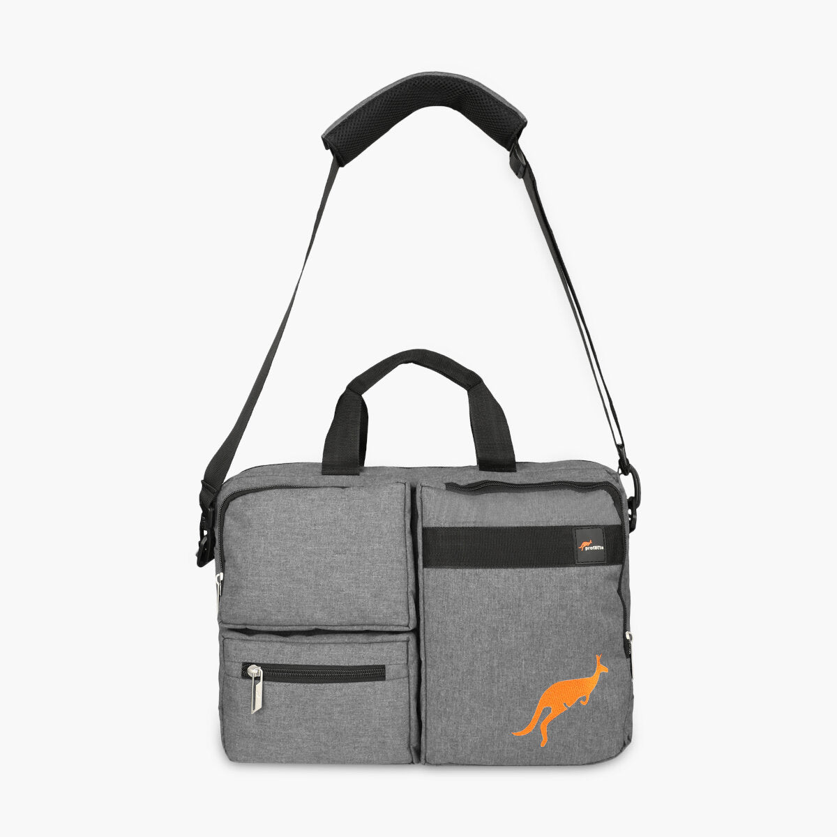 Stone Grey, Protecta Leap Laptop Office Bag-3