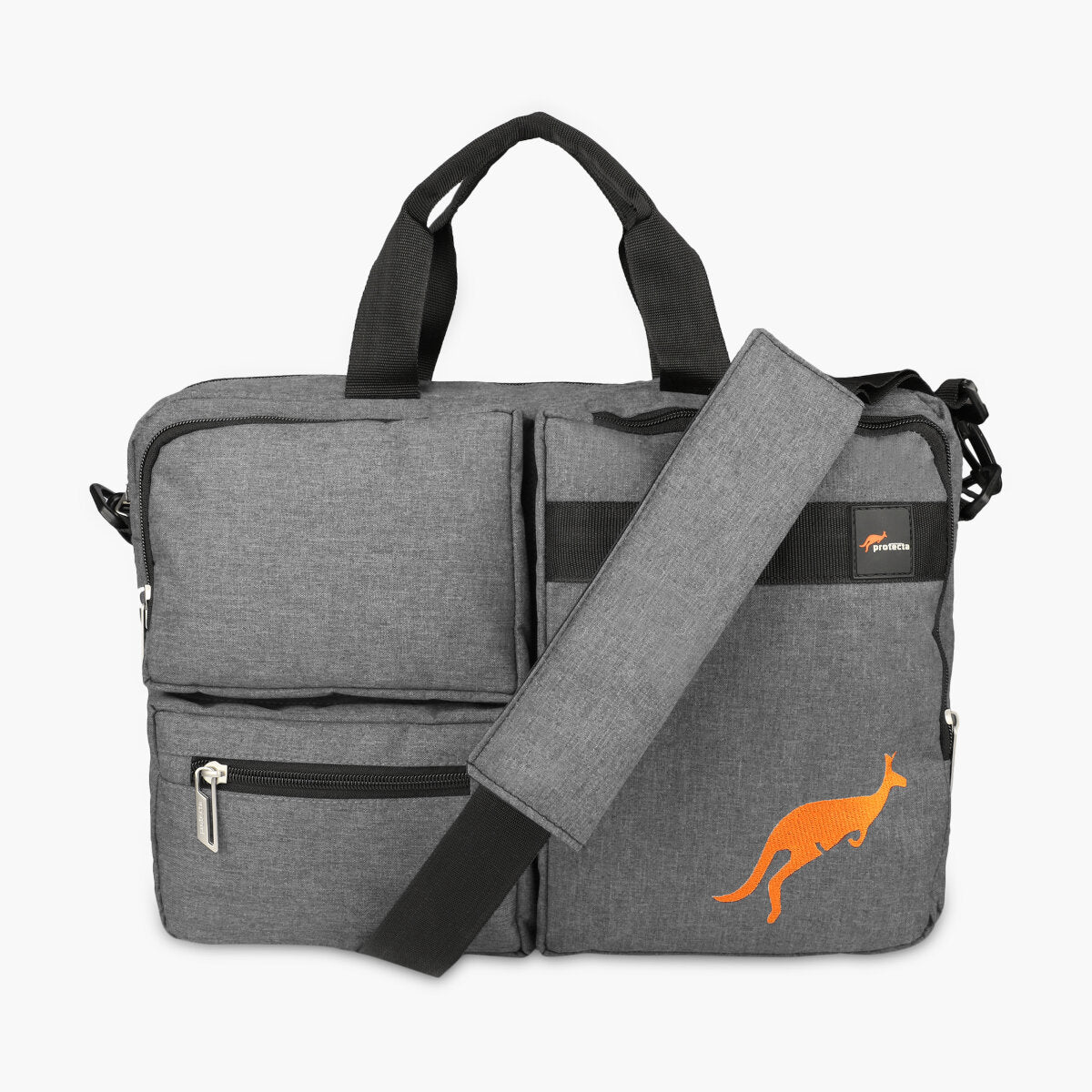 Stone Grey, Protecta Leap Laptop Office Bag-6