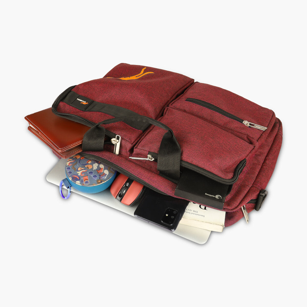 Rust Red, Protecta Leap Laptop Office Bag-1