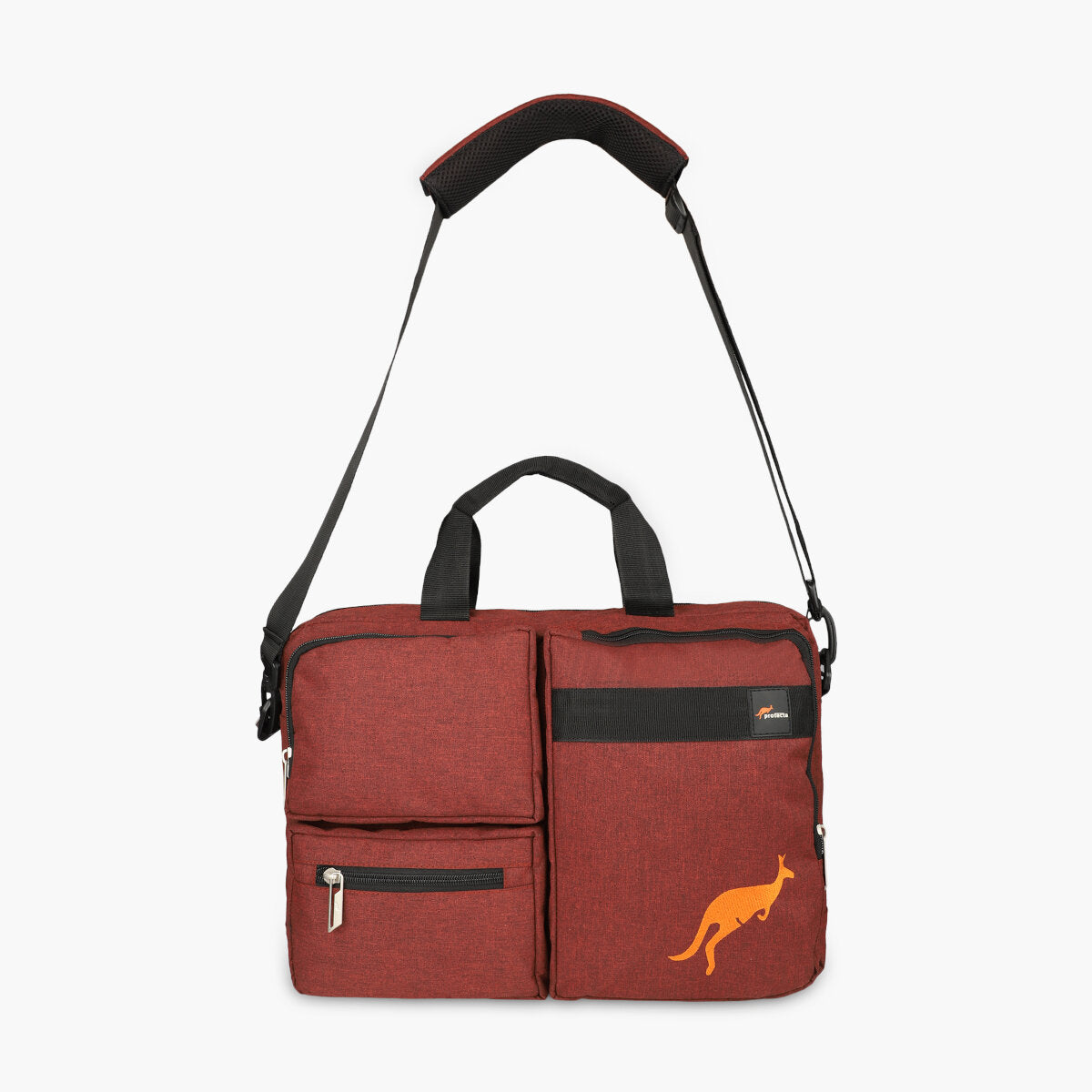Rust Red, Protecta Leap Laptop Office Bag-3