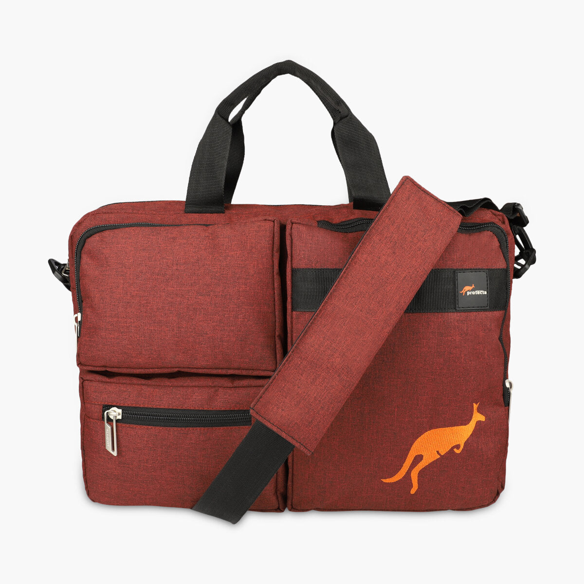 Rust Red, Protecta Leap Laptop Office Bag-6