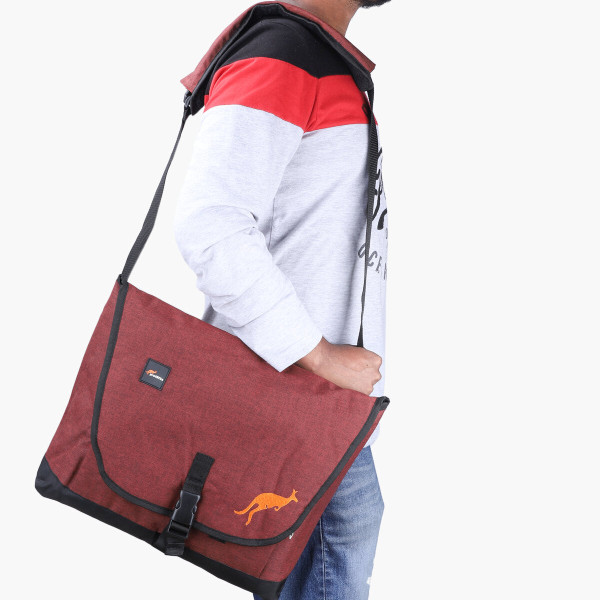 Rust Red, Protecta Leap Laptop Office Messenger Bag-7