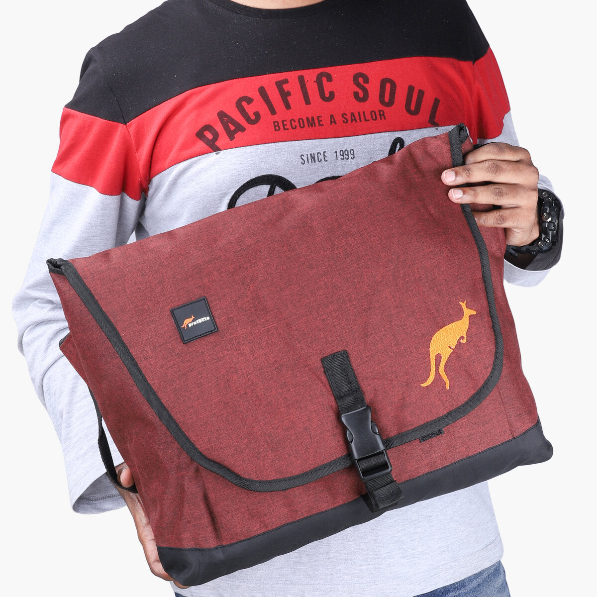 Rust Red, Protecta Leap Laptop Office Messenger Bag-8