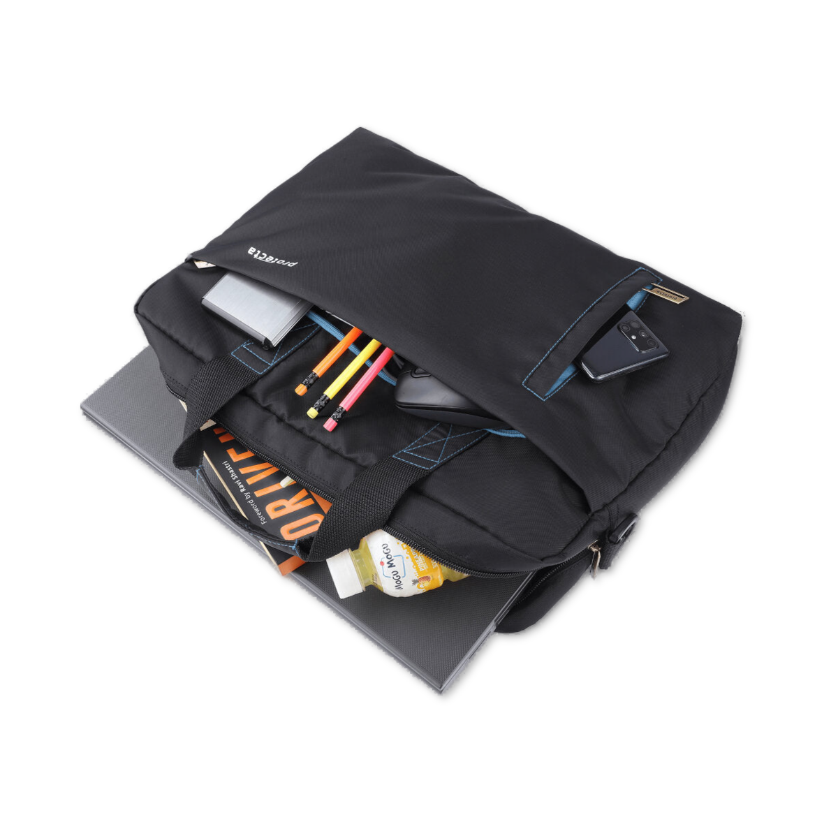 Black Blue, Protecta Momentum Laptop Office Bag-1