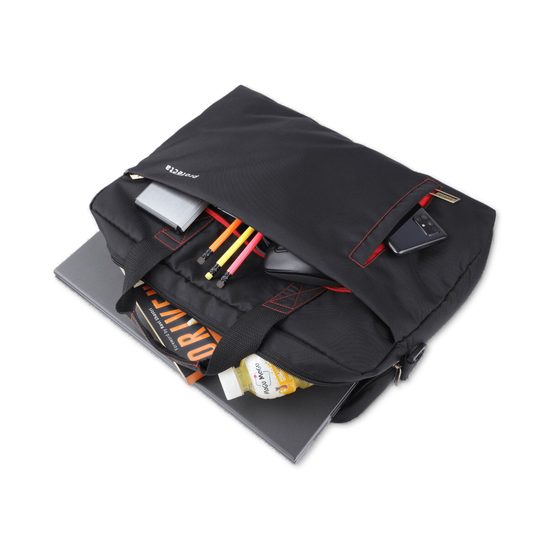 Black Red, Protecta Momentum Laptop Office Bag-1