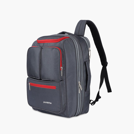 Grey-Red | Protecta Organised Chaos XL Travel Convertible Laptop Backapck-1